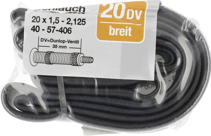 Actual product image Fischer Bicycle tube 20 inch 85127 (Dunlop (DV), 20", 35 mm)