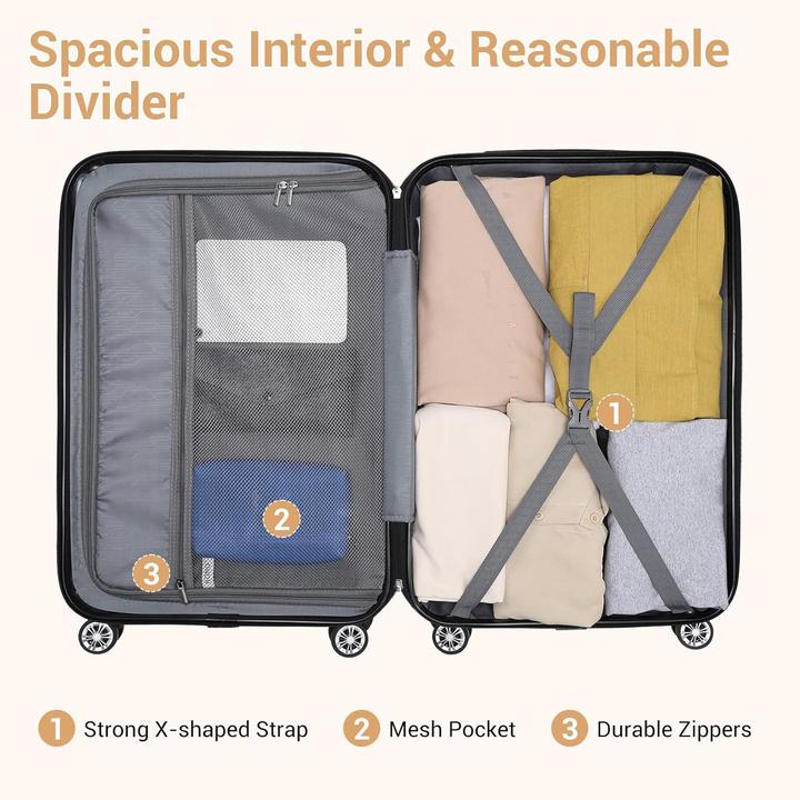 Image du produit Kono Hartschalen-Reisekoffer mit 4 Rollen (62 l)