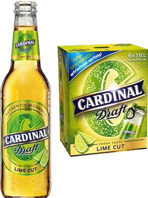 Actual product image Cardinal Lime Cut (6 x 33 cl)