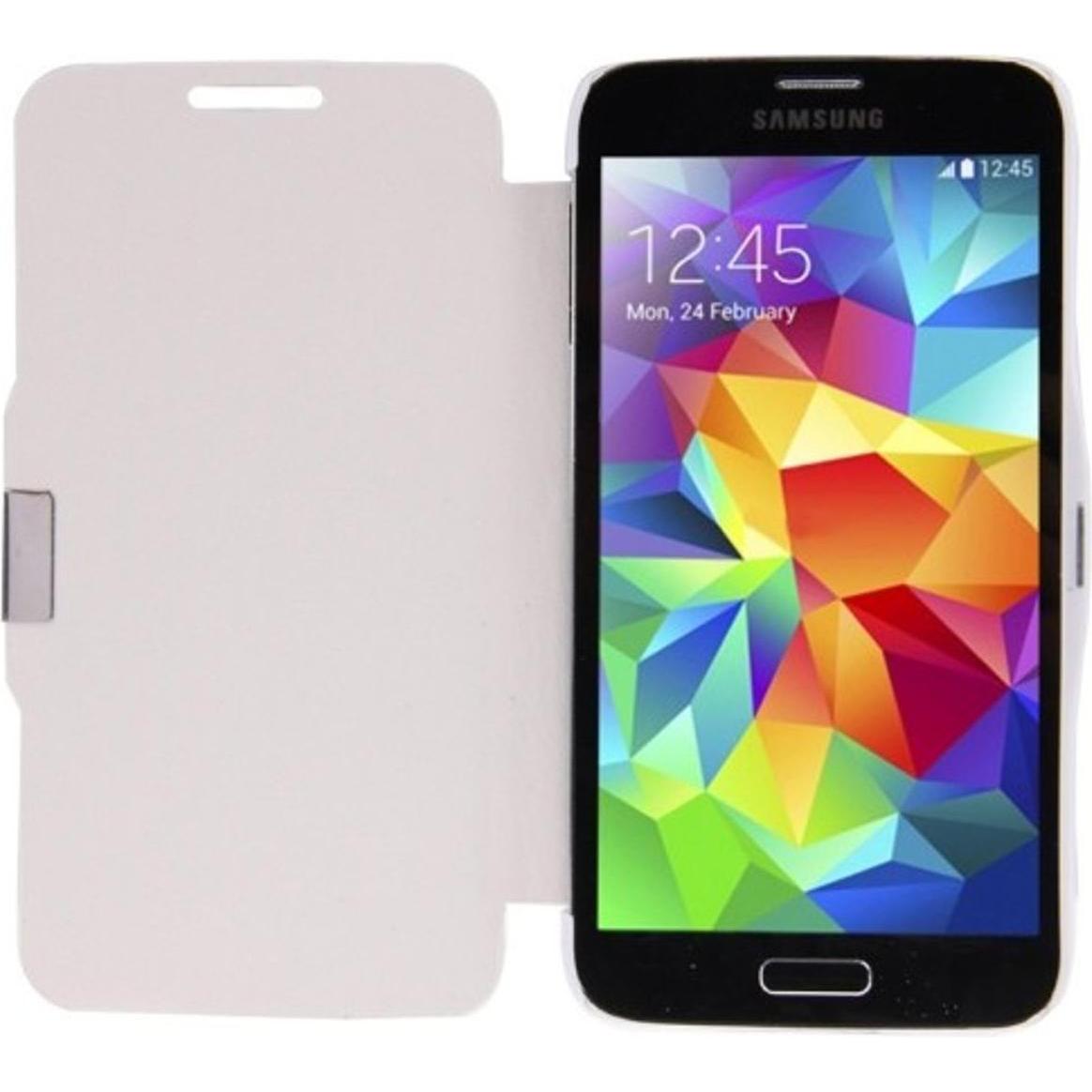 Thumbnail - König Design Handyhülle Tasche für Samsung Galaxy S5 / S5 Neo weiss gebürstet (Samsung Galaxy S5, Samsung Galaxy S5 Neo)...