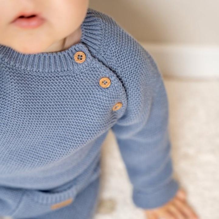 Immagine prodotto Little Dutch Tuta a rompicapo lavorata a maglia blu (86)