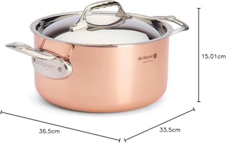 Image du produit de Buyer Marmite à inocuivre avec couvercle (20 cm, Casserole, Cuivre)