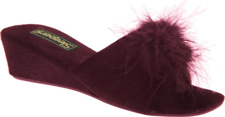 Actual product image Universal Textiles Anne slippers slippers with gemstone fluffy bobble and heel (41)