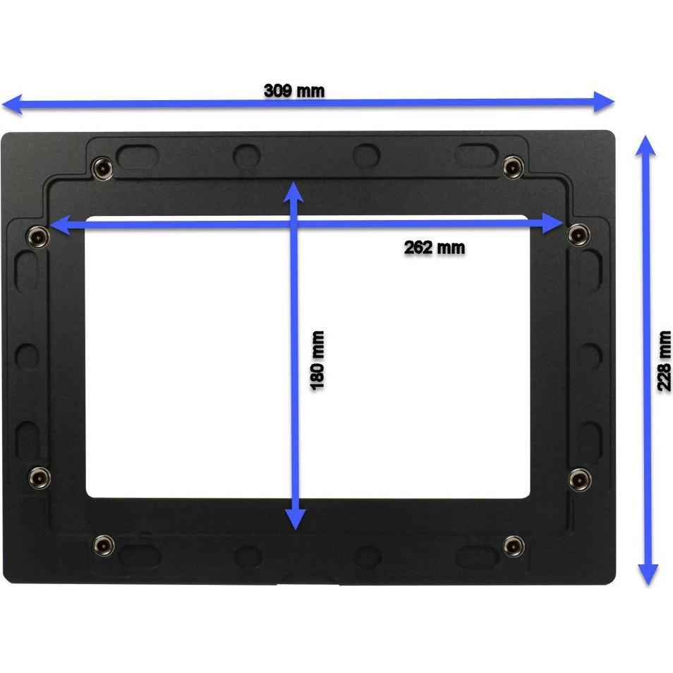 Allnet touch display tablet 10 zoll zbh blende für einbaurahmen silber breit (10", Silber), Tablet, Silber