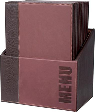 Produktbild Securit Speisekarten-Mappe TRENDY, A4, weinrot, 20er Box (A4, 20 x)