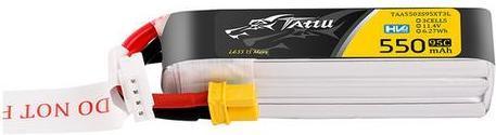 Immagine prodotto Tattu Batteria Lipo 3s 550mAh 95C 11.4V HV con connettore XT30 Long-Pack (550 mAh, 11.40 V)
