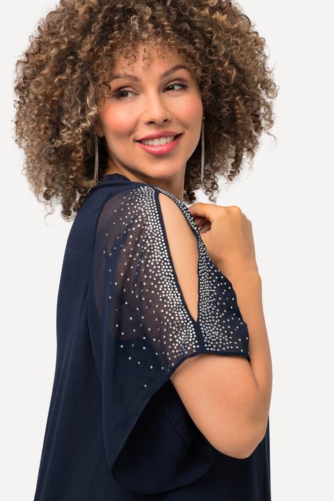 Produktbild Ulla Popken Tunika, Glitzersteinchen, A-Linie, V-Ausschnitt, 3/4-Arm (42, 44)