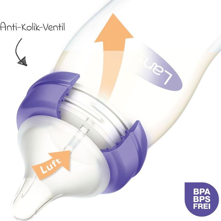 Actual product image Lansinoh Babyflaschen Glas-Flasche 2er Pack 240ml mit NaturalWave® Trinksauger (240 ml)