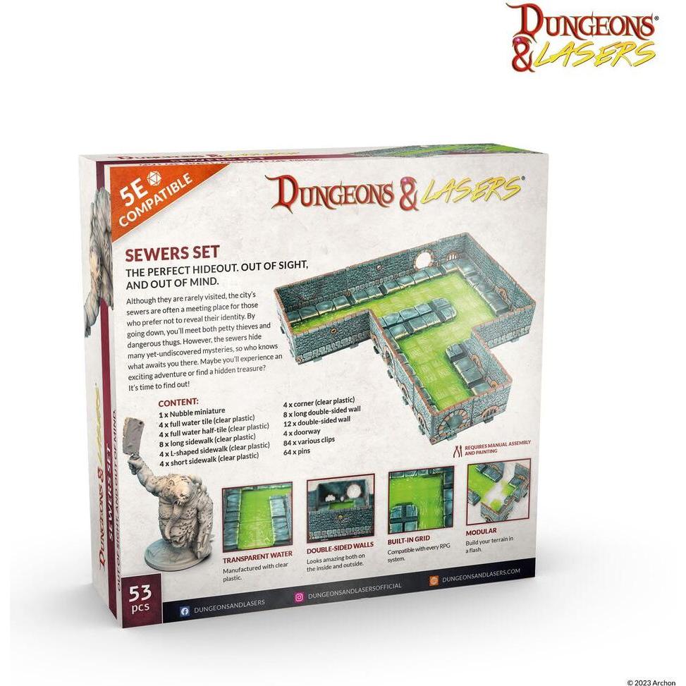 Archon Studio Trasparente/Multicolore Dungeons & Lasers - Set Di Fogne