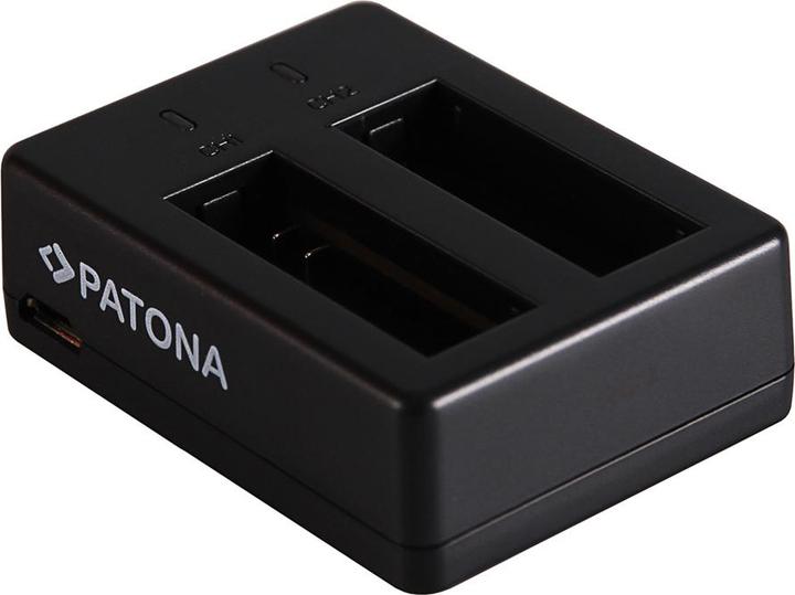 Produktbild Patona Dual Schnell-Ladegerät f. SJCAM SJ7 Star inkl. Micro-USB Kabel (Kamera Akku Ladegerät)