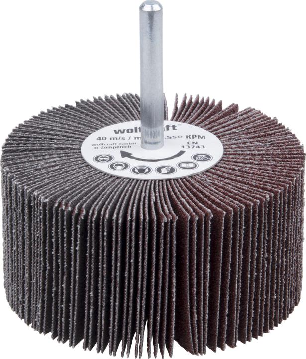 Produktbild wolfcraft 1 Fächerschleifer S=6mm K80 ø80x40mm (80)