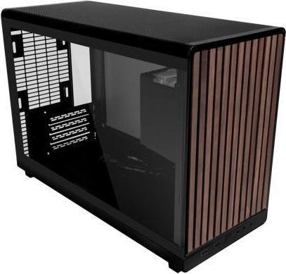 Produktbild Lian-Li DAN Cases A3-mATX Wood Edition PC-Gehäuse, Tempered Glass, Micro-ATX - Walnuss, schwarz (mATX)