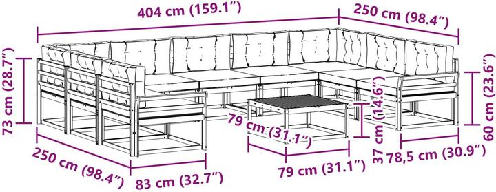 Produktbild vidaXL Outdoor-Sofagarnitur