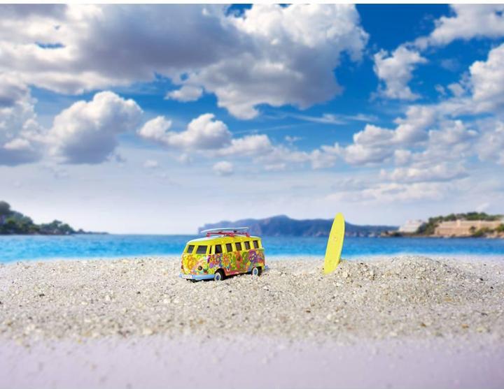 Produktbild Carson Modellsport 1:87 VW T1 Bus Flower Power 100% RTR 1:87 RC Einsteiger Mo (RTR Ready-to-Run)