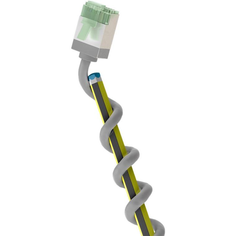 Goobay Ultraflexibles CAT 8.1 Patchkabel, slim, U/FTP, grau (U/FTP, CAT8.1, 0.50 m), Netzwerkkabel