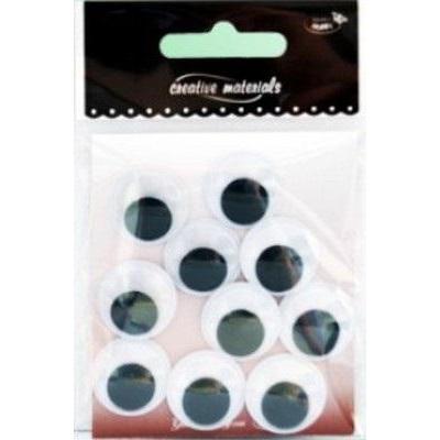 Titanum Runde selbstklebende Augen 20mm 10Stk