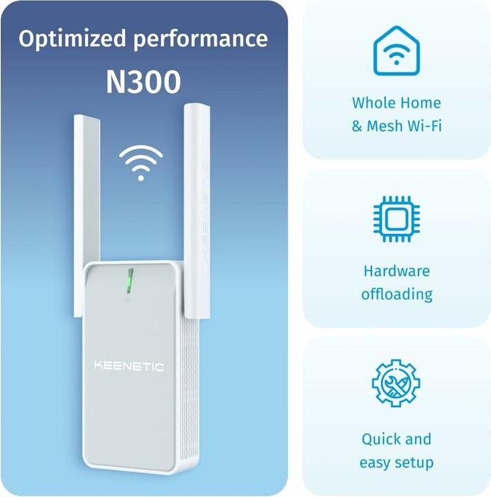 Produktbild Keenetic Buddy 4 KN-3211-01-EU N300 Mesh Wi-Fi 4 Extender