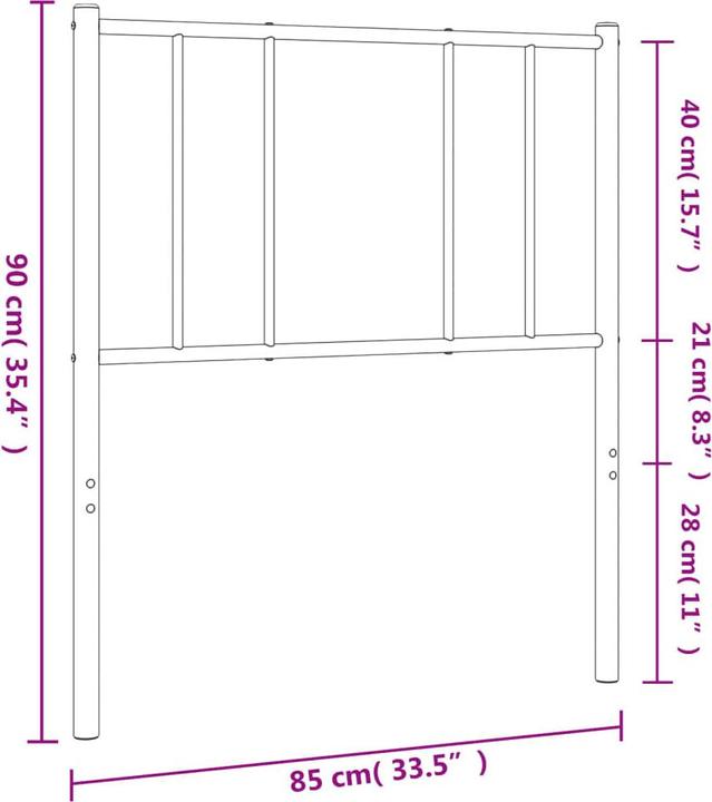 Image du produit vidaXL Kopfteil (125 x 3 x 90 cm)