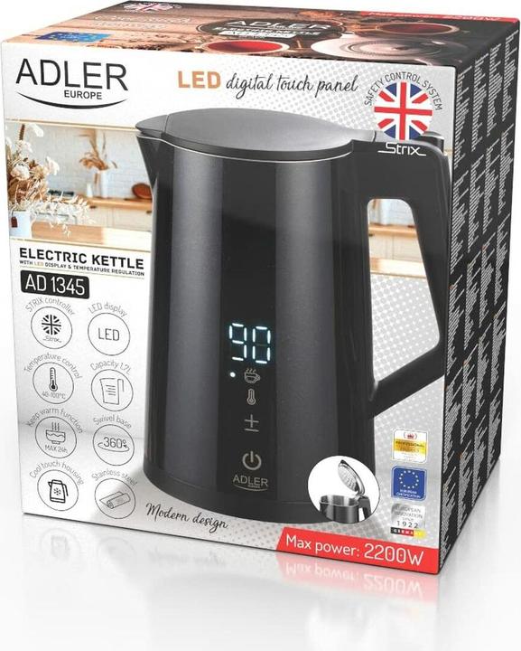 Image du produit Adler AD 1345 electric kettle Noir (1.70 l)