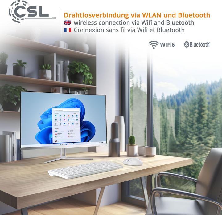 Produktbild CSL All-in-One-PC Unity F27W-ALS, QWERTZ Layout (DE) (512 GB, 16 GB, Intel UHD Graphics)