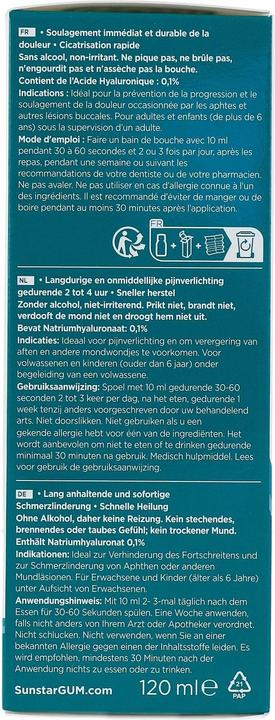 Actual product image GUM Sunstar AftaClear (120 ml, Mouthwash)