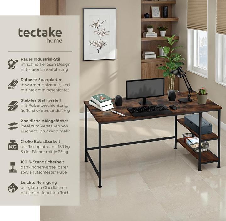 Actual product image tectake Desk Canton (60 x 60 x 75.50 cm)