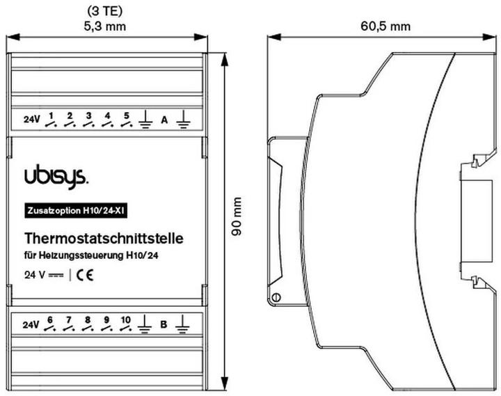 Produktbild Ubisys Thermostatschnittstelle H10 24 V DC