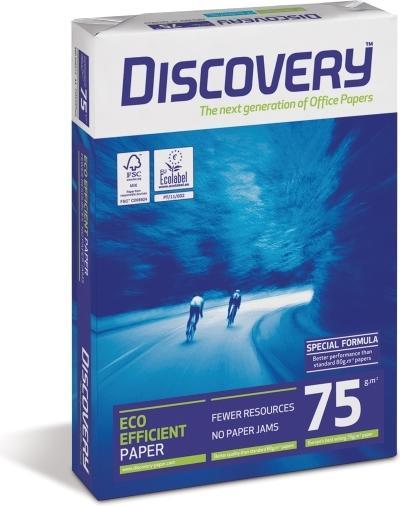 Actual product image Discovery Printer paper DIN A4 75 g/m² matt white 500 sheets (A4, 500 Sheets, 75 g/m²)