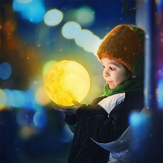 Actual product image MU Classic 3D moon lamp