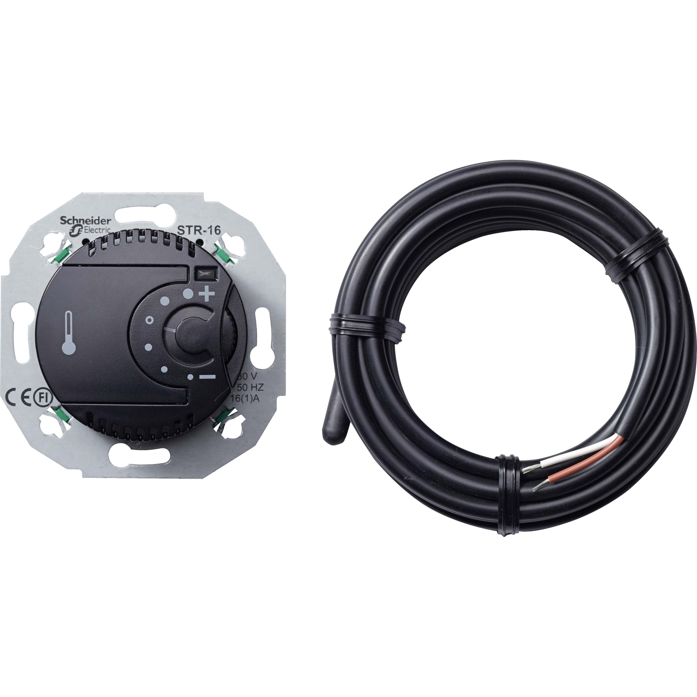 Schneider Electric WDE011625, Thermostat, Schwarz
