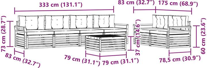 Produktbild vidaXL Outdoor-Sofa