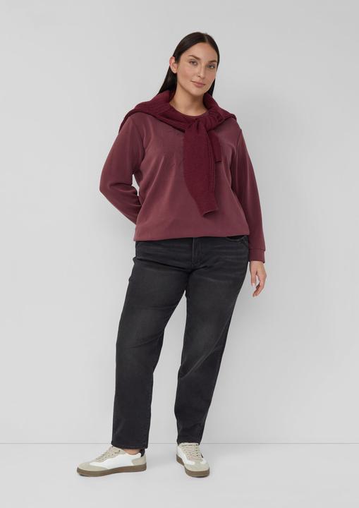 Produktbild s.Oliver Sweatshirt Scuba-Sweatshirt im Relaxed Fit mit Prägung (54)
