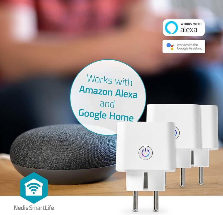 Produktbild Nedis SmartLife Smart Stecker | Wi-Fi | Leistungsmesser | 3680 W | Type F (CEE 7/7) | 0 - 55 °C | An