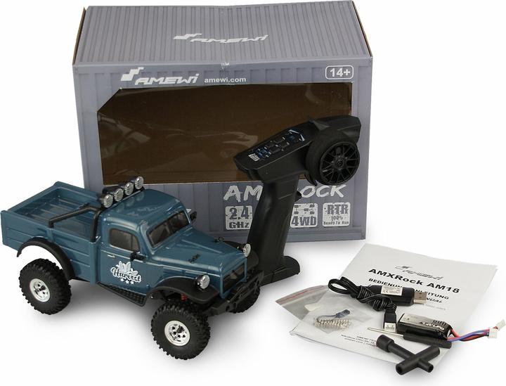 Produktbild Amewi Scale Crawler AMXROCK AM18 Harvest Blau 1:18 RTR (RTR Ready-to-Run)