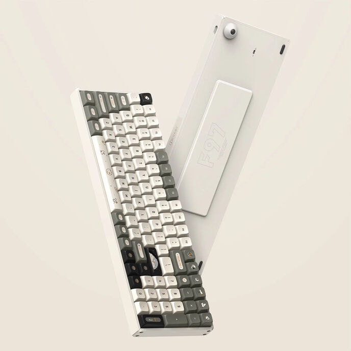 Productafbeelding Iqunix F97 Hitchhiker Draadloos Gaming Toetsenbord, RGB - Maansteen Schakelaars (NL, Draadloze)