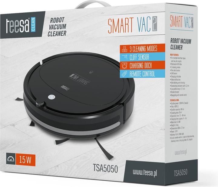 Productafbeelding Teesa Stofzuiger SMART VAC schoonmaakrobot 2 (Robotstofzuiger)