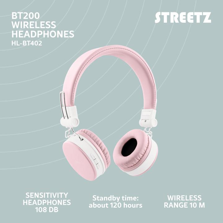 Actual product image Streetz BT200 (No noise cancellation, 22 h, Wireless, Cable)