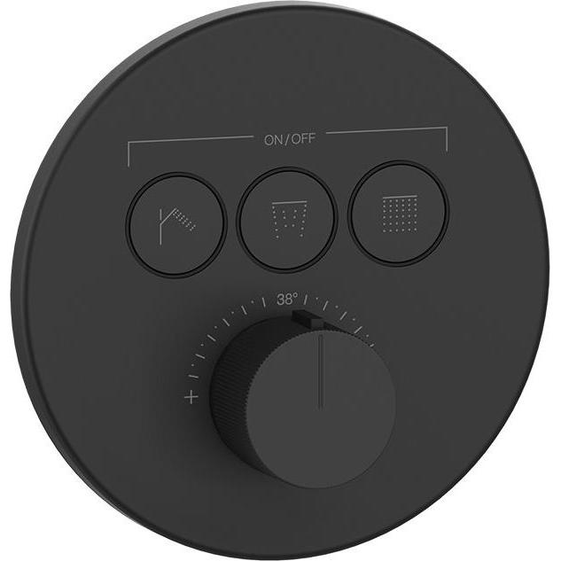 Gessi, Badarmatur, Hi-Fi Fertigmontageset Thermostat mit Tasten-Bedienung on/off. 3-Wege