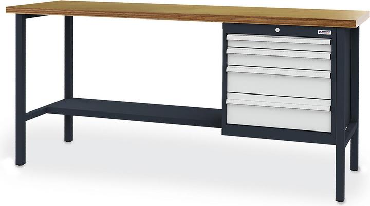 Produktbild Werkzeugstore24 Kastenwerkbank B x T x H 2.000 x 600 x 960 mm - -100132 (200 cm, 60 cm)