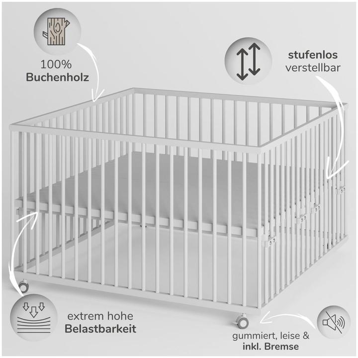 Image du produit Sämann Parc Premium avec barreaux amovibles (120 cm, 120 cm)