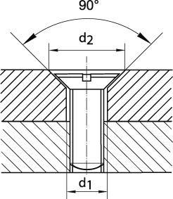 Actual product image Gühring Short step drill HSS TiN through hole 90 degree M5 (5.3mm)