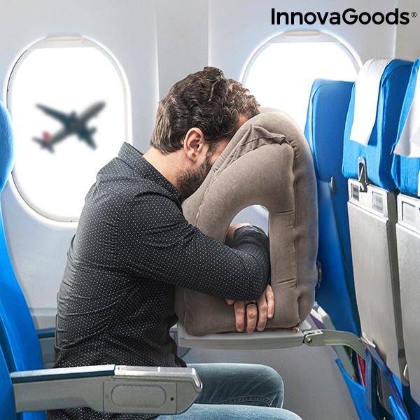 Image du produit InnovaGoods Oreiller De Voyage Gonflable À L'avant Snoozy (Rembourrage supplémentaire)