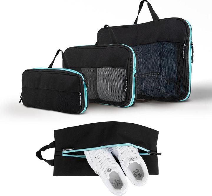 Immagine prodotto Atacama Kompressions-Packwürfel-Set 4-tlg. Schwarz-Türkis