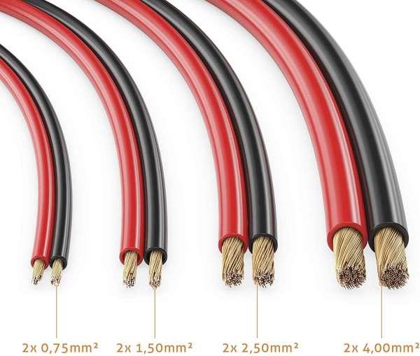 Image du produit Purelink sonero câble haut-parleur 2x4,0mm², CCA 100m, rouge/noir (100 m, 4 mm²² mm)