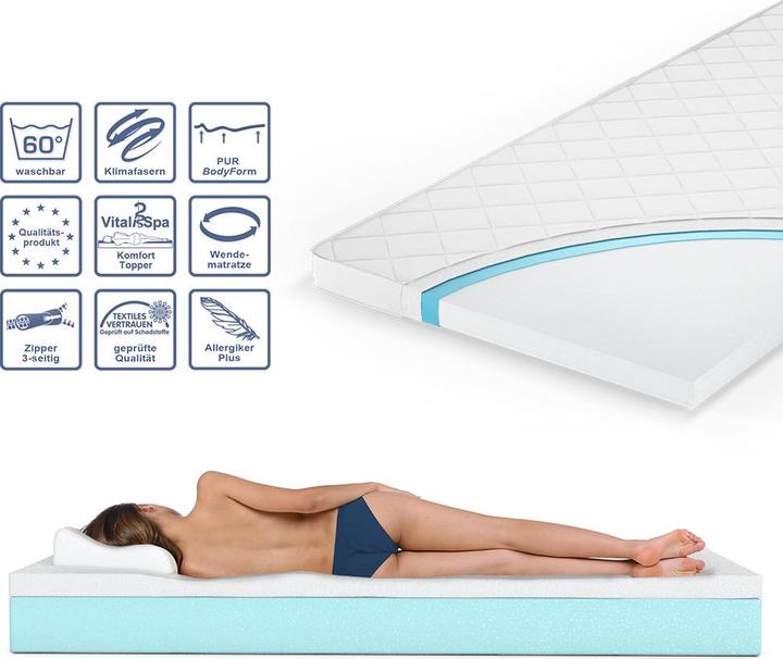 Produktbild VitaliSpa Pur 340 Topper (90 x 200 cm)