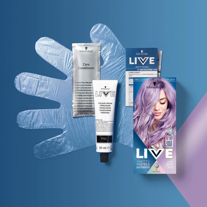 Actual product image Schwarzkopf Live Ultra Brights Pretty Pastels (Purple)