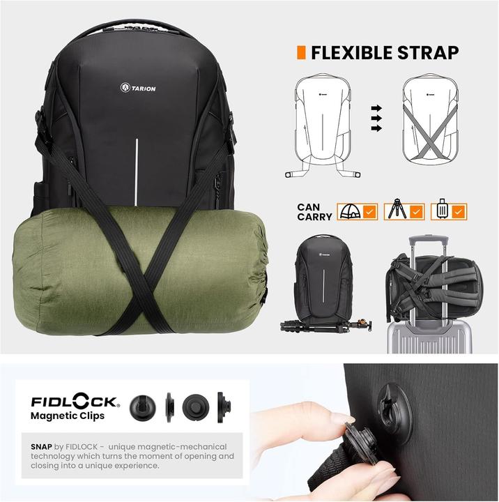 Actual product image Tarion Modular Camera Backpack with Laptop Compartment and Waterproof Design (Photo backpack)