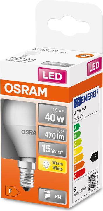 Produktbild Osram Led Star Classic P (E14, 40 W, 470 lm, 1 x, F)