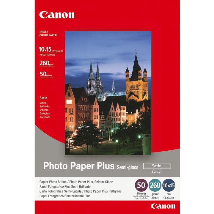 Produktbild Canon SG-201 Plus Semi-Gloss (260 g/m², 10 x 15 cm, 50 x)
