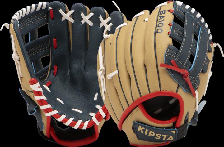 Produktbild Kipsta Kinder Baseball Handschuh Rechtswerfer - BA100 blau/beige (10.50")